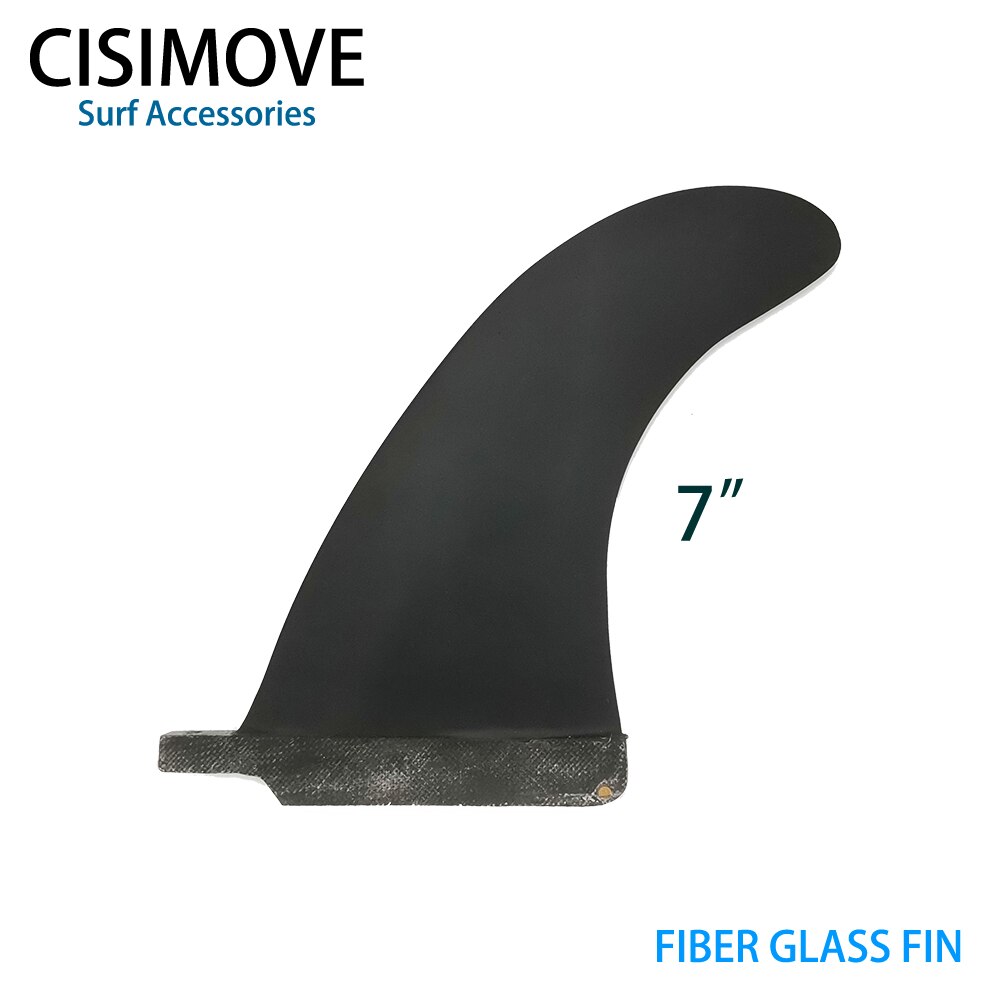 CISIMOVE, fibra negra, cola central de vidrio, aleta única para tabla larga Surf SUP