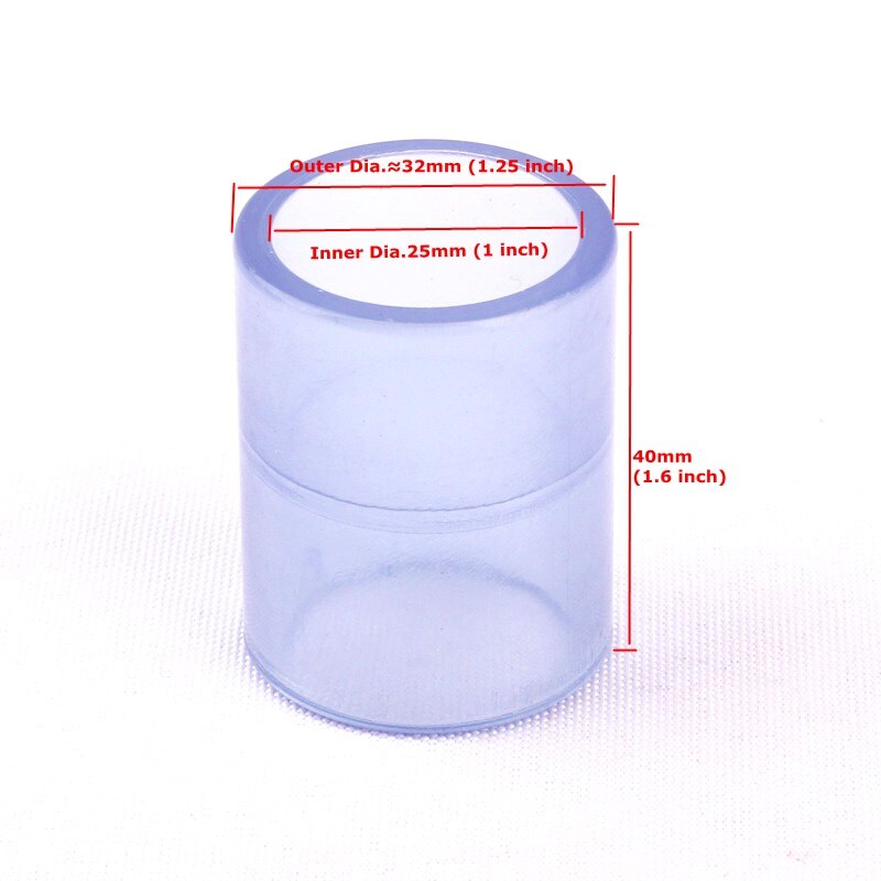 Inner Dia 25mm 1 Inch Socket Transparent PVC Pipe Equal Coupling Plastic Straight Connector Adaptors: Default Title