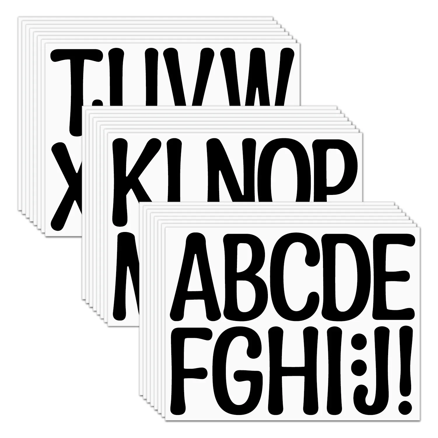 4-inch grote letter sticker 3 vellen nummer alfabet vinyl art poster prikbord brievenbus klaslokaal decor sticker