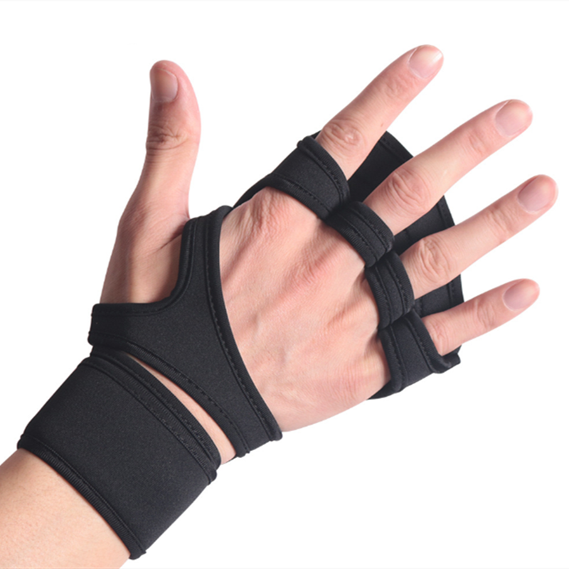 Gewichtheben Fitness Handschuhe Mit Handgelenk wickelt Silikon Gel Volle Palme Schutz Fitnessstudio trainieren Handschuhe Energie Heben Ausrügestochen