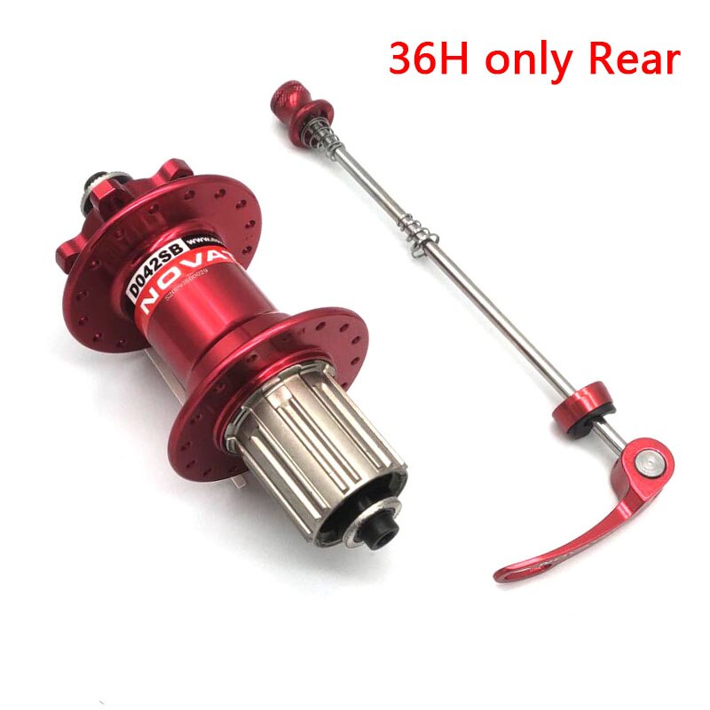 Novatec hub D041SB D042SB disc card brake MTB mountain bike hub bearing bicycle hubs 24 28 32 36 Holes 24h 28h 32h 36h 6 colors: 36holes red rear