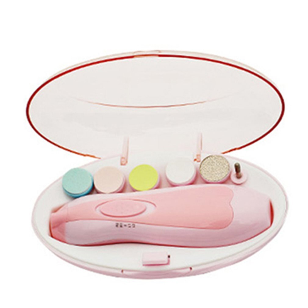 Électrique bébé coupe-ongles bébé ciseaux bébés soins des ongles sûr coupe-ongles pour enfants infantile Newbron coupe-ongles: Rose