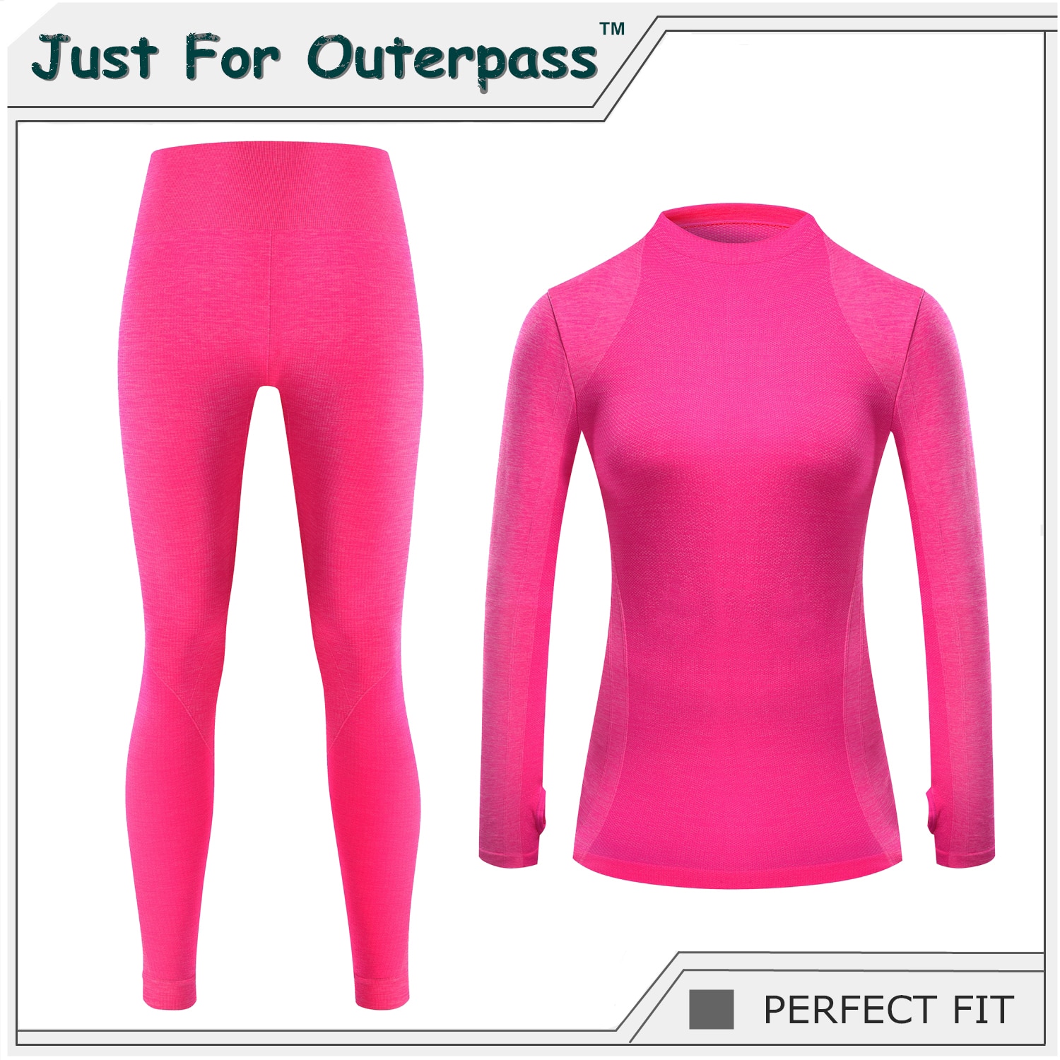 Just For Outerpass Brand Winter Thermal Underwear Women Elastic Breathable Female HI-Q Casual Warm Long Johns Set