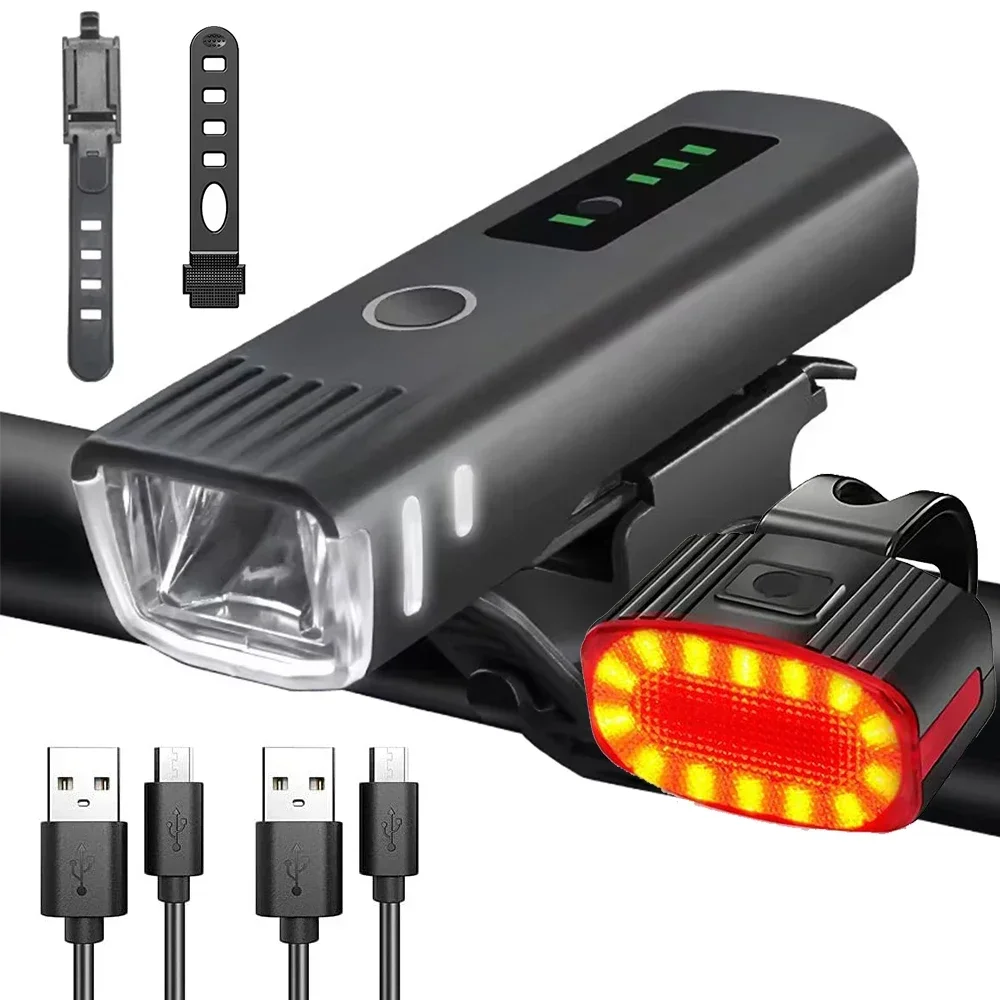 Lampe de poche LED aste USB pour vélo, lampe torche pour vélo, lampe de
