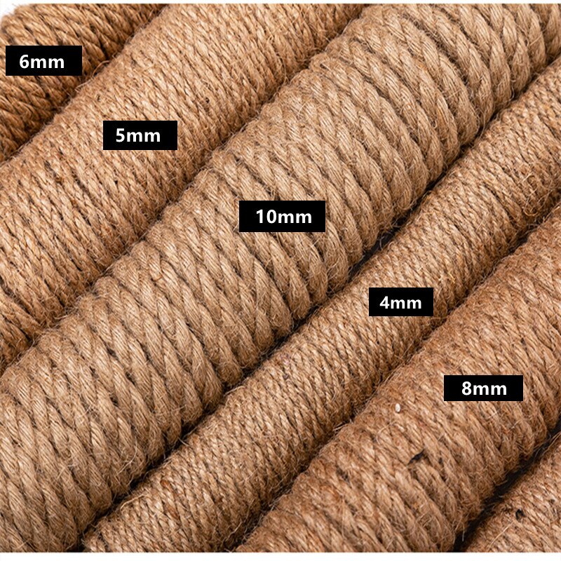 Jute Seil Schnur Seil handgefertigt Diy Farbe Material Seil Kindergarten Umwelt Dekoration Bündel retro Dicken Hanf Seil Leinen Rop