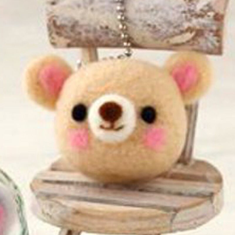 2 uds. Manualidades sin terminar DIY lana fieltro lindo oso Panda artesanía creativa muñeca de juguete de punto de lana de fieltro conjunto de paquete de Material