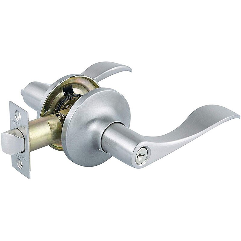 Round Door Knobs Rotation Lock Knobset Stainless Steel Handle Door Knob With Key For Bedrooms Living Rooms Bathrooms: Default Title