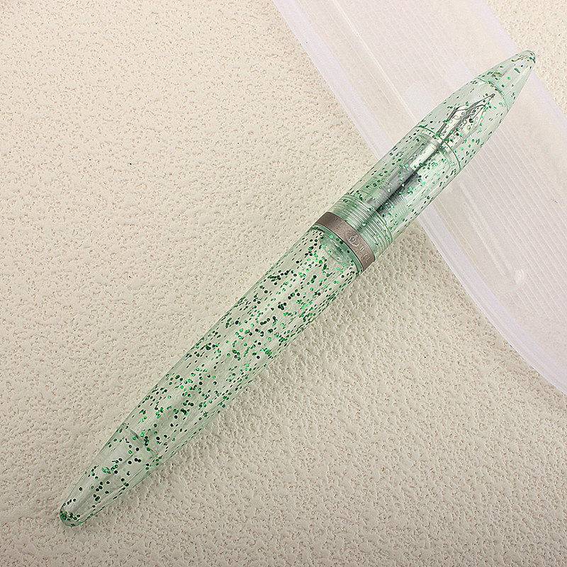 Nowe pióro wieczne Przezroczysta zakraplaczka EF F M Stalówki Pióro atramentowe Biuro szkolne Długopisy robić pisania Prezenty świąteczne z oryginalnym pudełkiem