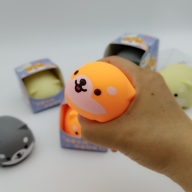 1Pc Grappige Gadgets Leuke Shiba Inu Knijpen Speelgoed Antistress Kids Kinderen Squeeze Bal Hand Zintuiglijke Decompressie Squishy Fidgets