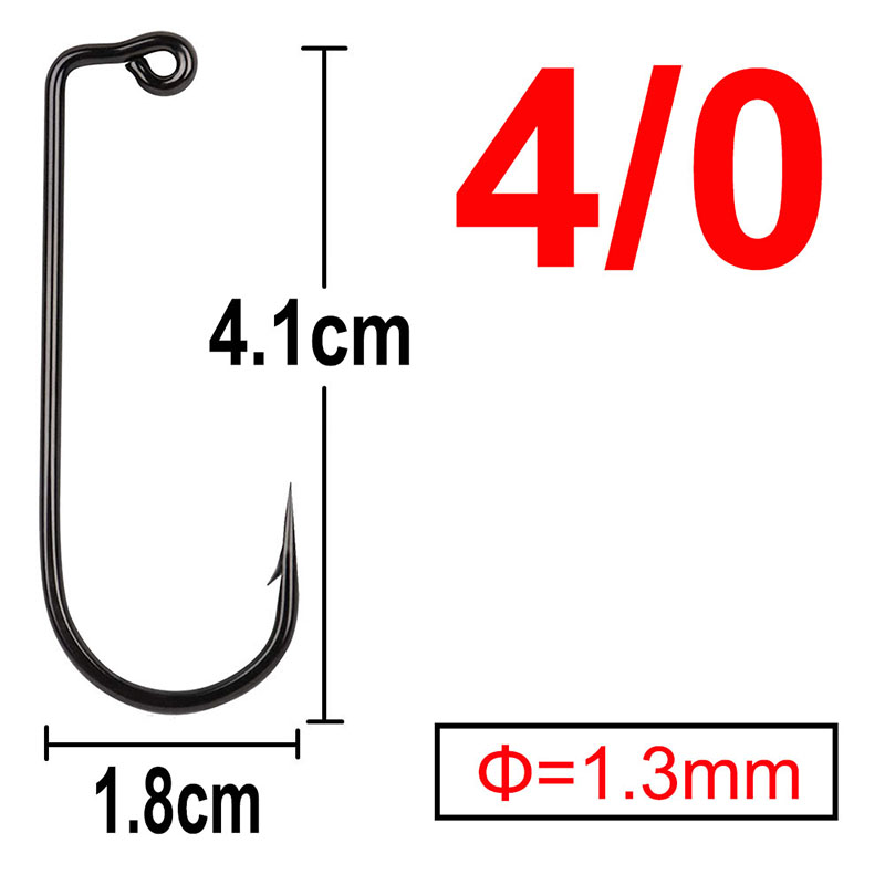 100 stks 90 Graden Jig Vliegbindset Sterke Draad Zoutwater Zoetwater Vis Haak Aberdeen jig vissen maat 6 4 2 1 1/0 tot 4/0 #: WHITE