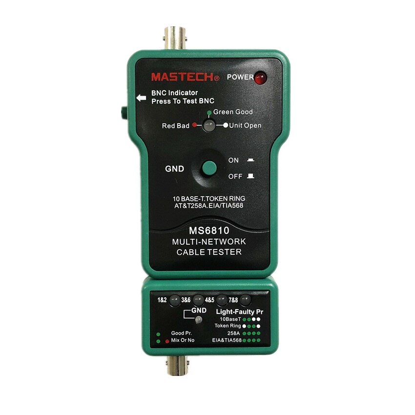 Mastech MS6810 Draagbare Professionele Multi Netwerk Kabel Tester Meter RJ45 Bnc Tests Voor Coaxiale Kabel Lan Tester