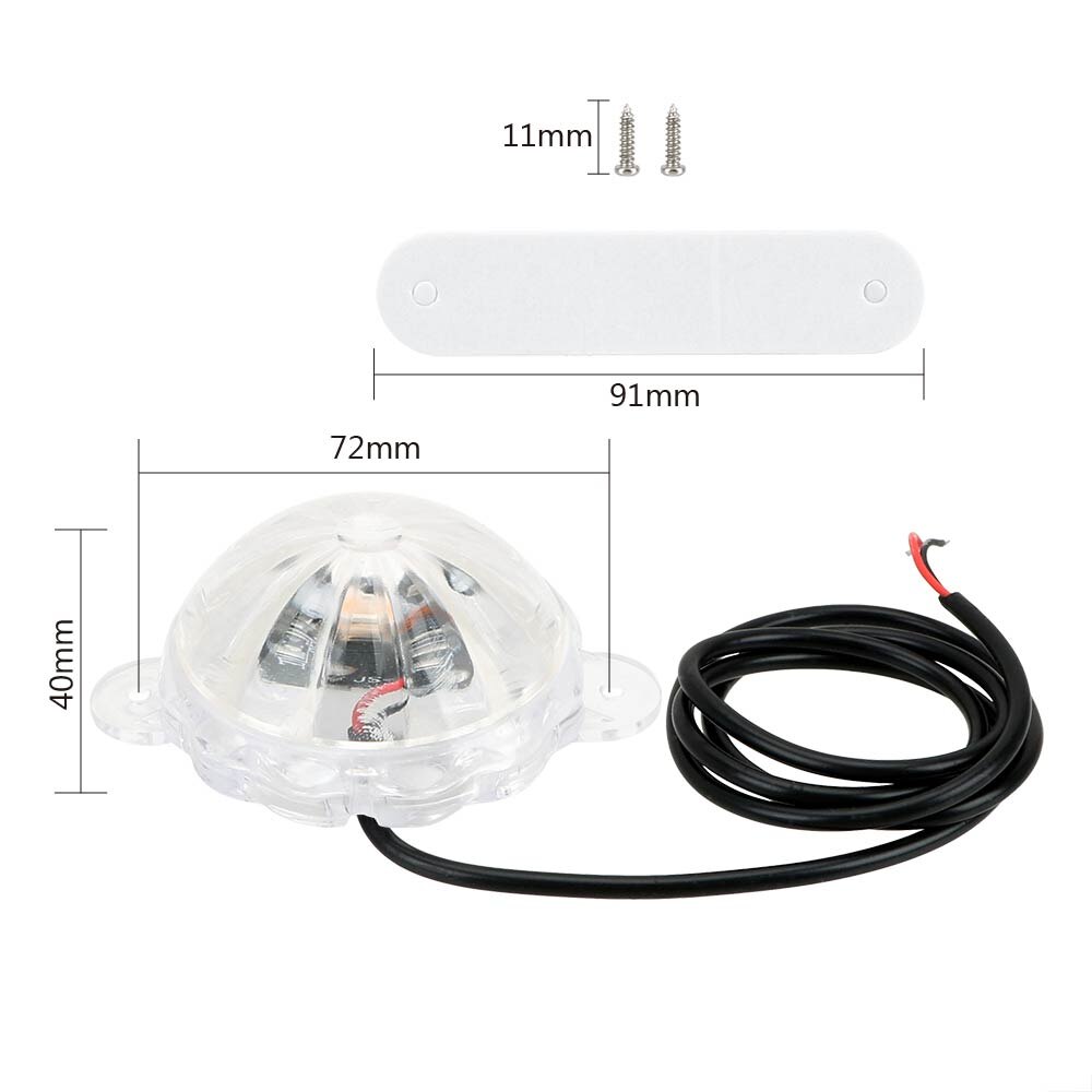 Flash stroboscopique LED pour motos, lumière d&#39;ambiance, éclairage pour châssis, DC 12V