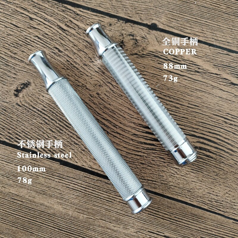 dscosmetic Open Comb and closed comb Double Edge Safety Razor with copper Handle