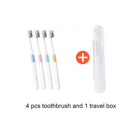 4 farver xiaomi doctor b tooth bas metode bedre børstetråd inklusive rejseboks til mijia smart home: 4 tandbørster og 1 kasse