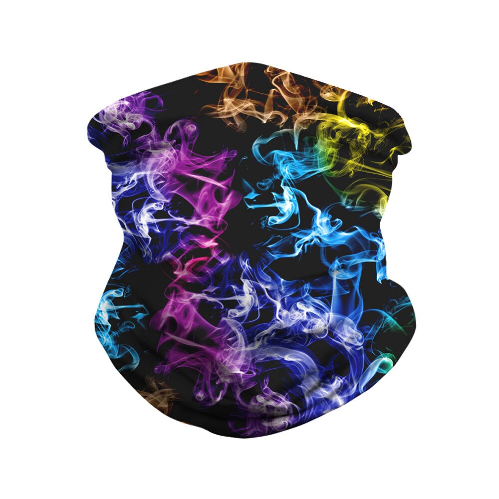 3d galaxtryck seamle balaclava halsduk hals varmare hals gaiter halv ansikte täcka huvud bandanas sköld huvudband huvudbonader män kvinnor: Vit