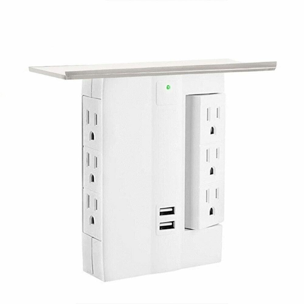 USB Buchse Regal Zauberstab-Montiert Stecker UNS Multi Stecker Buchse Regal 8 Hafen Anstieg Schutz 6 Steckdose Verlängerung