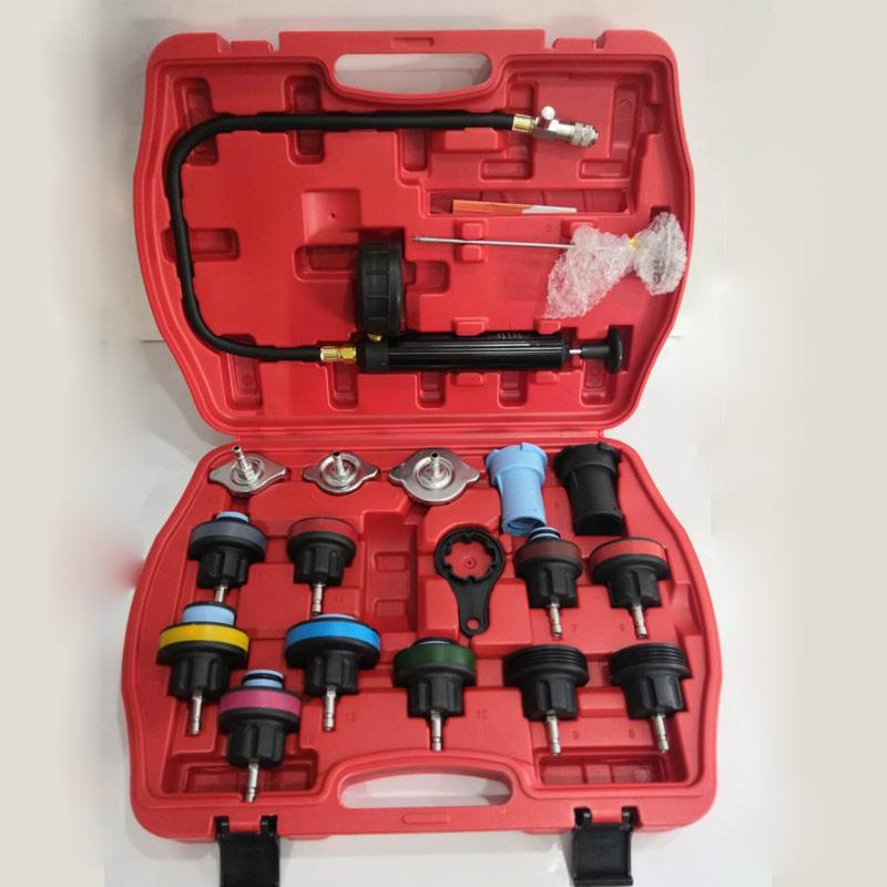 18Pcs/Set Car Water Tank Leak Detector Tool Radiator Pressure Tester Kit Universal