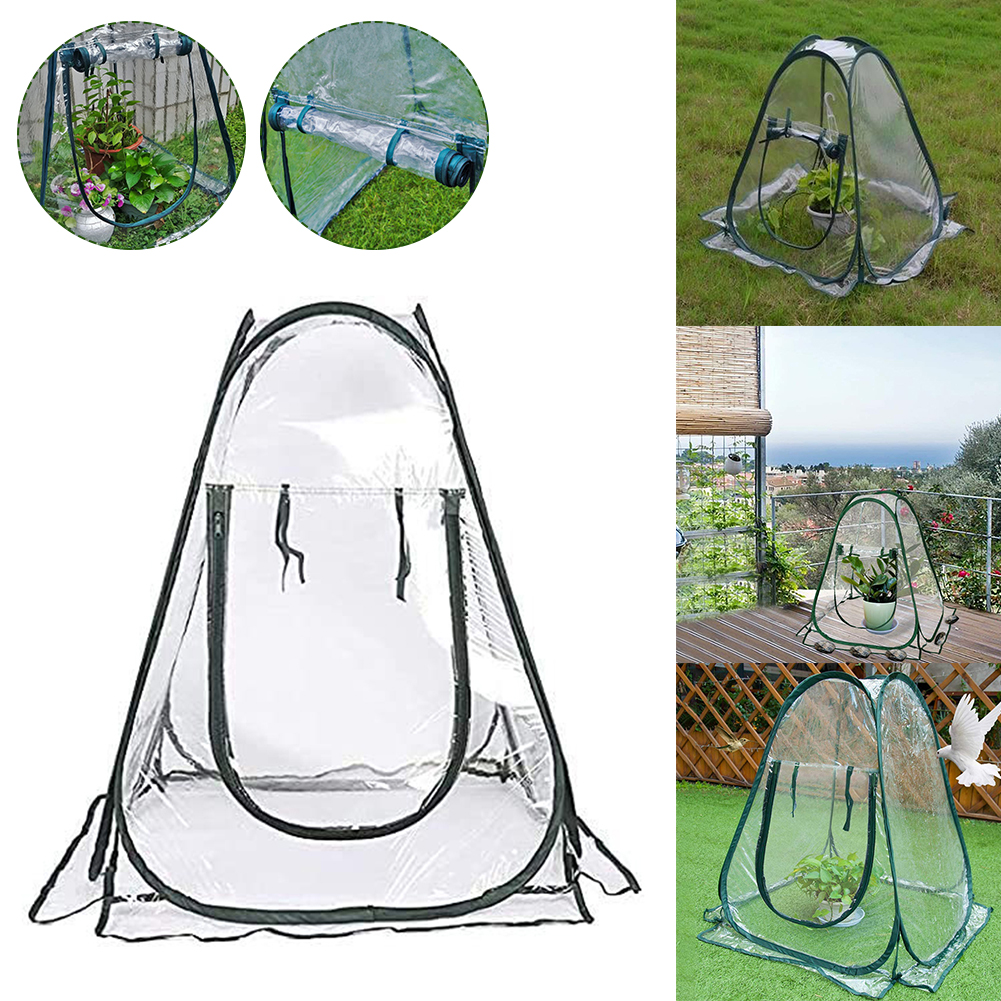 Opvouwbare Mini Plant Kas Plant Huis Freeze Bescherming Bloem Onderdak Kas Geventileerde Plant Isolatie Cover