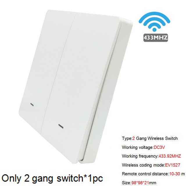 EJLINK Smart Switch Wifi Fernbedienung Smart Home Automation Arbeitet mit Alexa Google Home Drahtlose Licht Schalter DIY Modul: 2 Gang Remote Panel