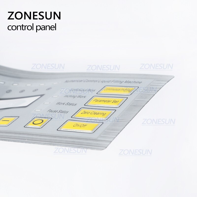 Zonesun displaypanelklistermärke för gfk -160 vätskepåfyllningsmaskin