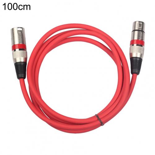 Audio- Kabel Abgeschirmte Anti-störungen 100/180cm 3Stift XLR Männlich zu Weiblich Mikrofon AUX Kabel für Rührgerät: rot 1m