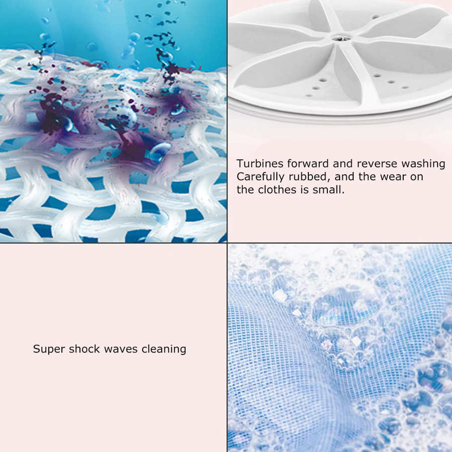 Lavadora 3.8L High Capacity Portable USB Powered Desktop Electric Washing Machine for Home Use Cloth wash Machine