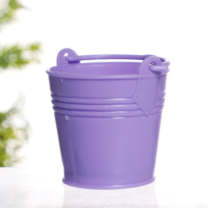 Effen Kleur Kleine Plastic Emmer Mini Vaatje Vat Thuis Tuin Succulent Planten Potten Desktop Diversen Opslag Mand Decoratie: C