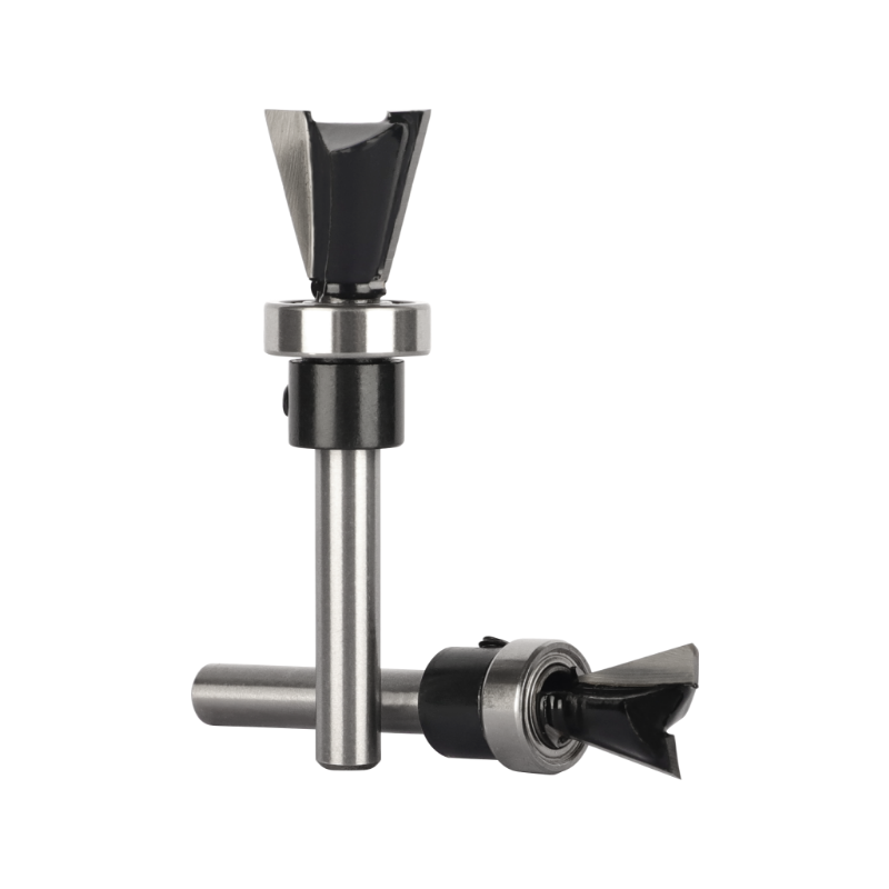 Brocas enrutadora de rodamiento inferior de broca de cola de milano de 6MM, 6,35 MM y 8MM para fresa de carburo para carpintería, fresa frontal de broca de madera