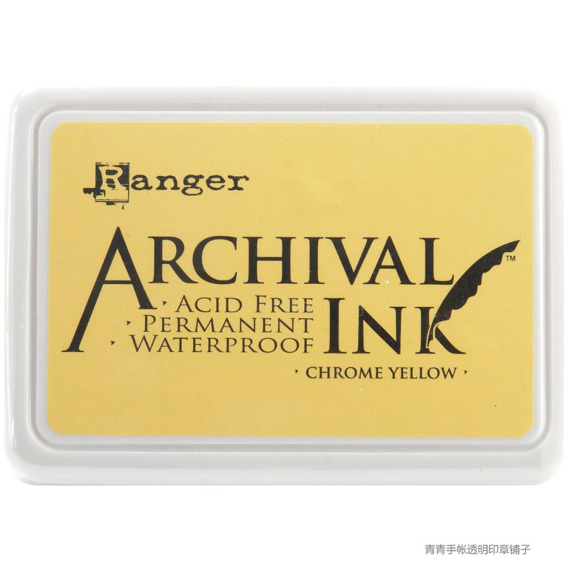 American original ranger stamp pad multicolor oily waterproof acrylic ink pad: chrome yellow