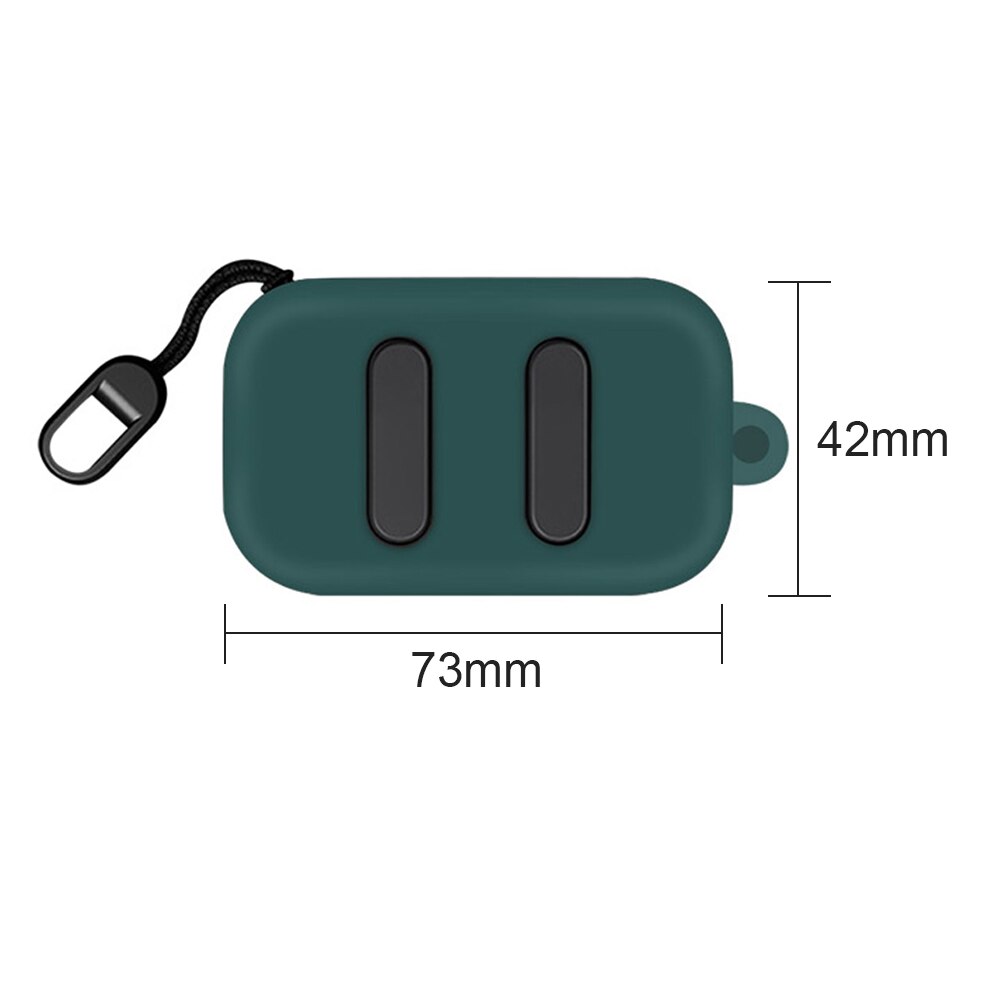 Beschermhoes Cover Karabijnhaak Soft Protector Case Siliconen Earpods Voor Skullcandy Dime Opladen Case: Dark Green