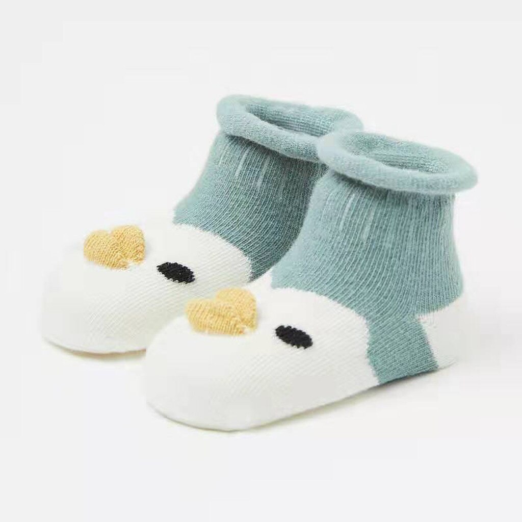 freundlicher Kleinkind Kleinkind Baby Jungen Mädchen Karikatur Tiere Anti-Unterhose Gestrickt Warme Socken Kleinkind Weiche Socken Baby Kleidung Zubehör