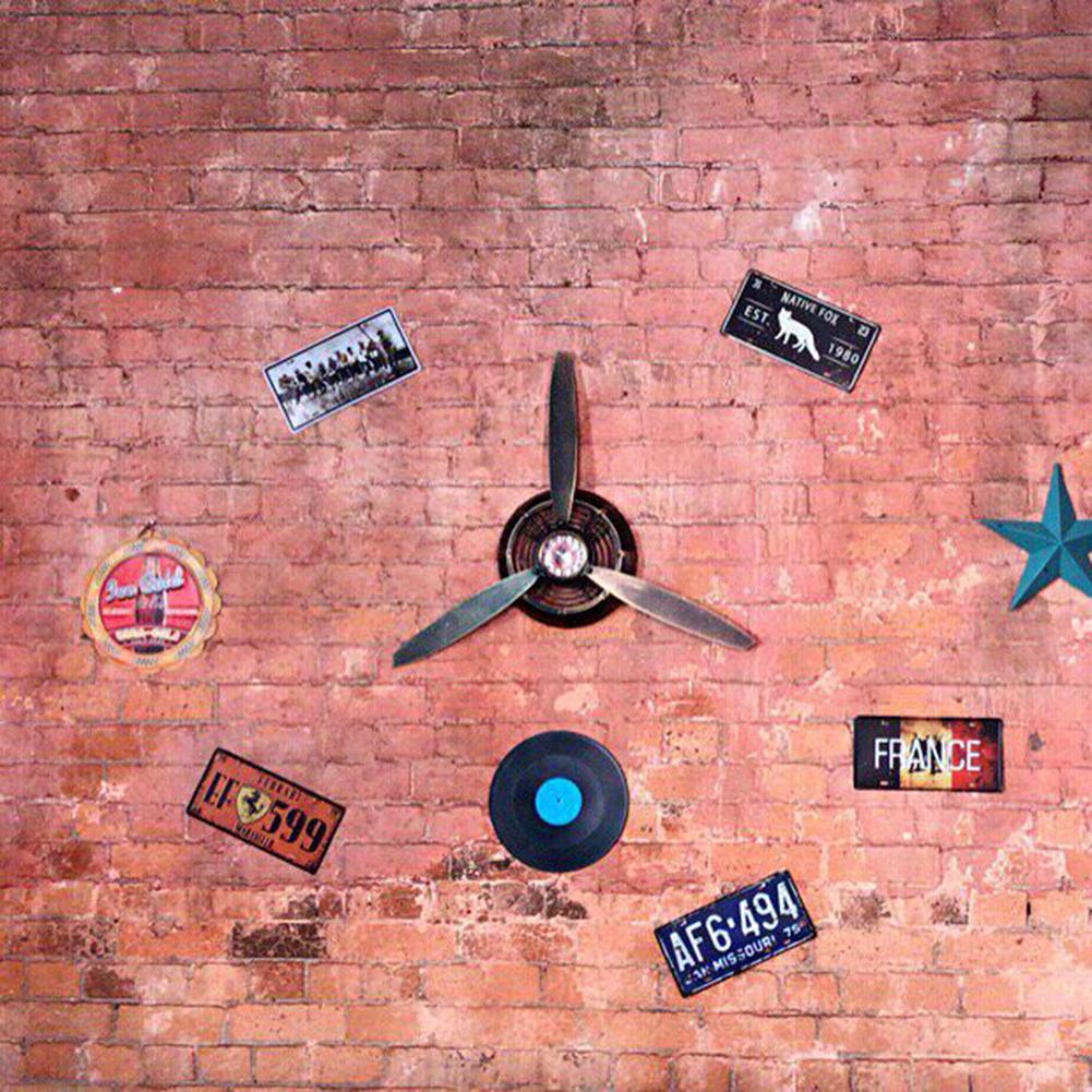 fer forgé avion hélice métal horloge murale mur rétro pendentif pour Bar Restaurant décoration murale