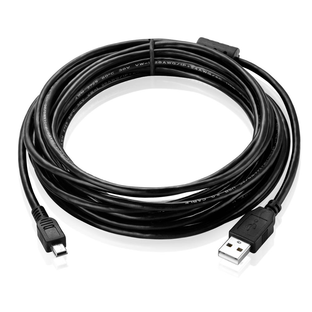 Bochara USB 2,0 Typ A Stecker auf Mini 5P Männlichen Mini 5P USB Kabel M/M Folie + geflochtene + PVC Geschirmt 30cm 50cm 1m 1,5 m 1,8 m 3m 5m