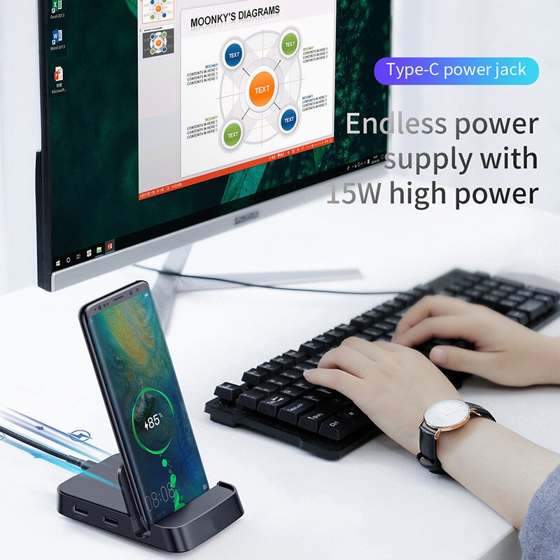 Dex Pad – support de téléphone 6 en 1 pour Samsung S20 S10, 1 pièce, accessoires de Dock, adaptateur d'alimentation, fournitures pour la maison, Station d'accueil HUB