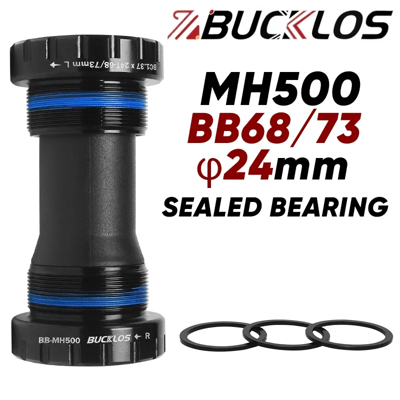 BUCKLOS Bicycle Bottom Bracket 24mm BB68/73 BB86/92 BB Steel / Ceramic Bearing Mountain Road Bike Threaded Pressfit MTB Parts: WHITE