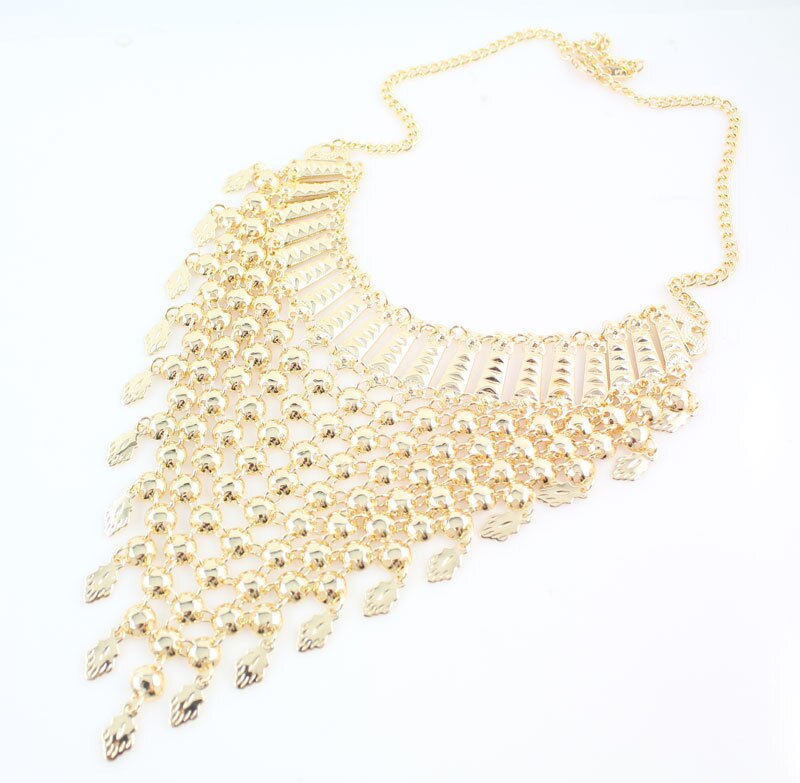 Dubai Gold Color Wedding Bridal Accessories Costume Necklace Set African Costume Jewelry Sets