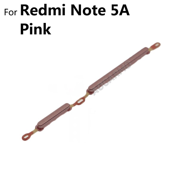 Aocarmo para Xiaomi Redmi Note 5 / Note 5 Pro / Note 5A encendido/apagado + interruptor de volumen arriba abajo botones laterales pieza de repuesto de llave: Azul