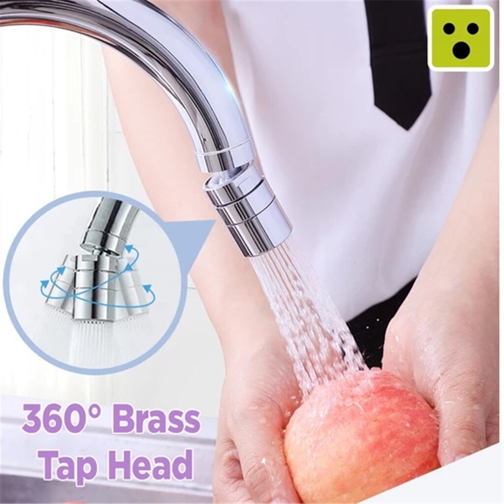 Messing Water Saving Tap Kraan Beluchter Spuit Bevestiging Met 360-Graden Draaibare Filtro De Agua Voor Keuken cocina
