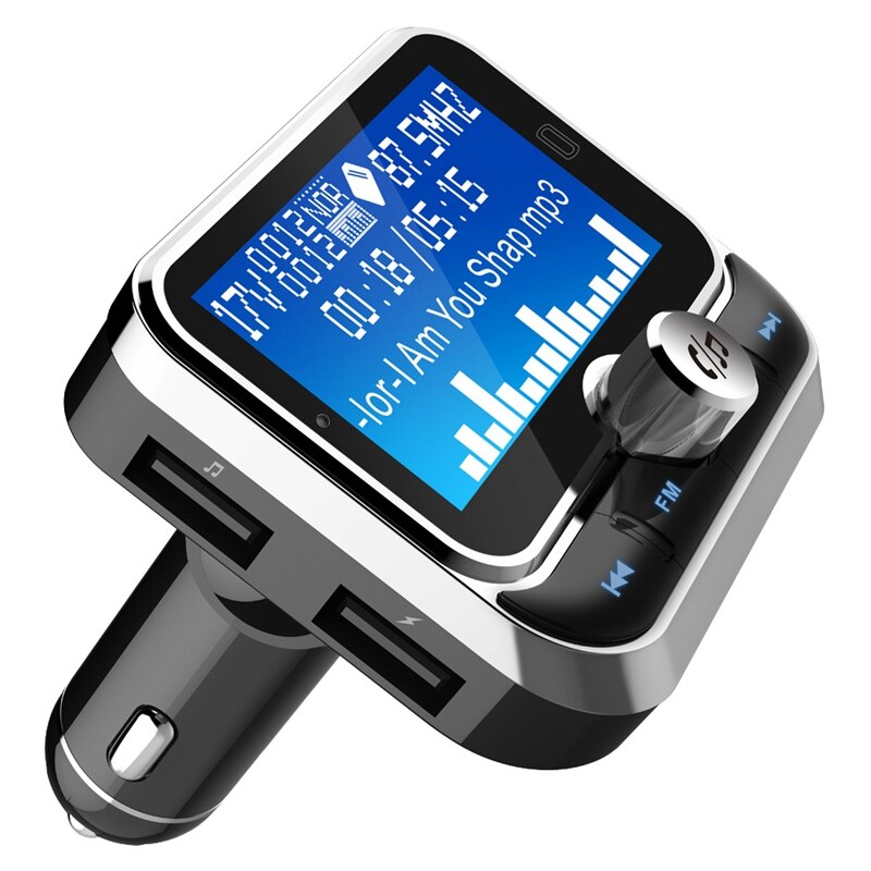 Auto Fm-zender Met Afstandsbediening Lcd Bluetooth MP3 Speler Dual Usb Auto Fm Modulator
