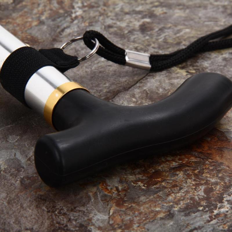 Adjustable Foldable Walking Trekking Hiking Stick Cane Crutch Alpenstock