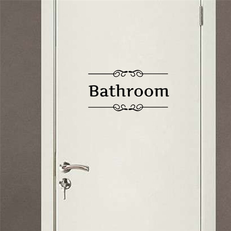 Wc Badkamer Teken Muurstickers Home Decorations Diy Quotes Waterdichte Muurstickers Voor Wc Sticker Vinyl Diy Stickers Art: VA-3115B-N