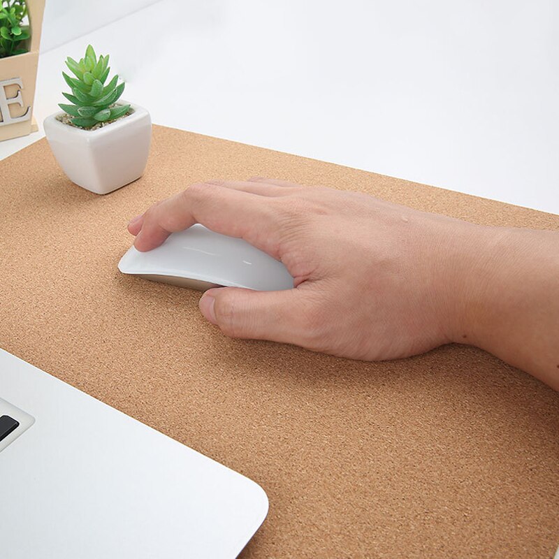 Alfombrilla de ratón de corcho Natural suave, alfombrilla de escritorio antiincrustante de PVC, impermeable, para teclado XXL, para escritorio de escritura,