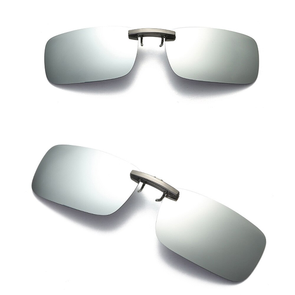 Lente de visión nocturna desmontable conducción Metal polarizado Clip en gafas de sol gafas de conductor de coche