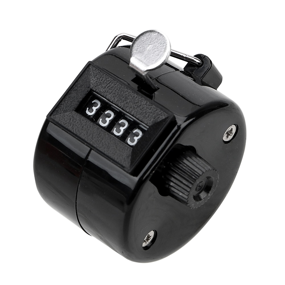 DIYWORK Mechanical Counter Manual Counting Tally Clicker Timer Plastic Shell 4 Digit Number Quick Reaction Soccer Golf Counter