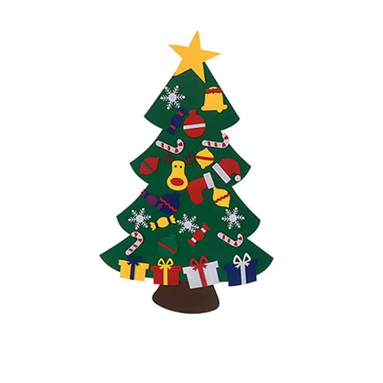 DIY Felt Christmas Tree Set Advent Calendar Xmas Decorations Wall Hanging Ornaments Kids Party Supplies: E