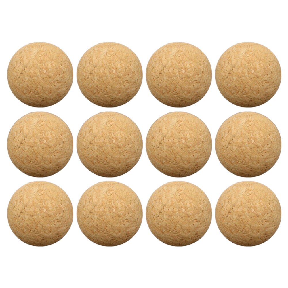 6pcs/12pcs 36mm Cork Solid Wood Foosball Table Soccer Ball Football Baby Foot Fussball Desktop Table Soccer: 12pcs