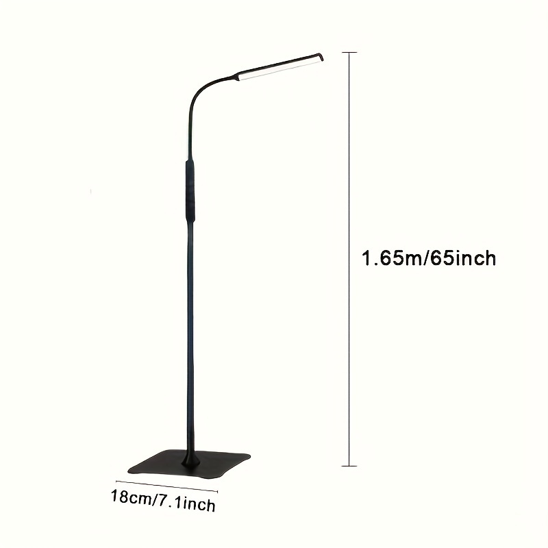 1.4m 2-- i- -1 funktion normal gulvlampe og rgb atmosfære gulvlampe 360 grader justerbar fleksibel svanehalsrør