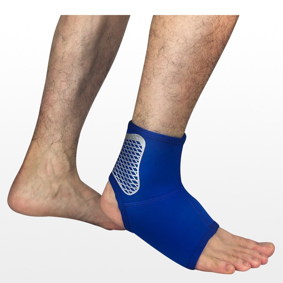 Lohnende 1 PC Sport Ankle Unterstützung Gym Fitness Compression Elastische Schutz Getriebe Fuß Straps Ankle Brace für Fußball Laufen: One Piece Blue / M