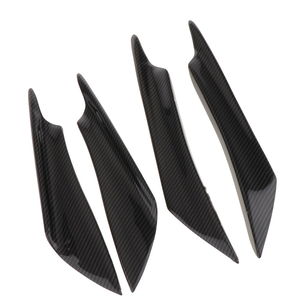 4 Pack Universal Front Bumper Lip Splitter Fins Body Spoiler Canards