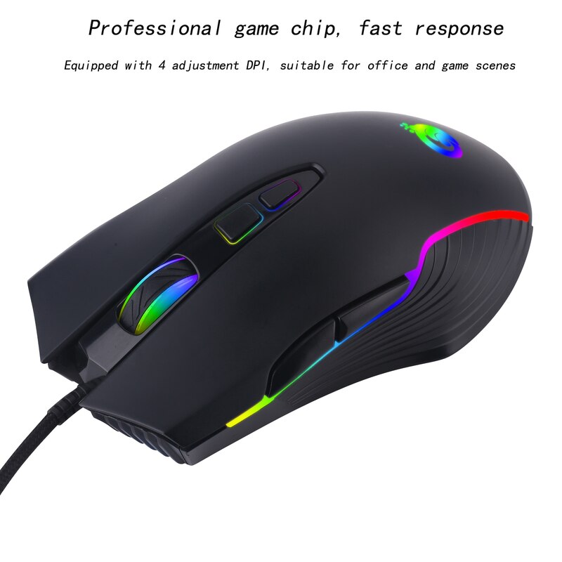 Newest G4 USB Wired Mouse RGB Marquee Macro Programming Gaming Mouse Computer External Device for Laptop Office Video Game